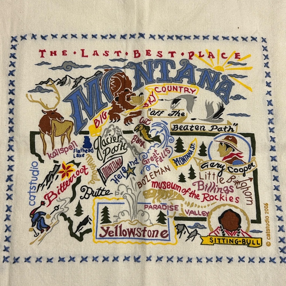 Cat Studio 2006 Montana Novelty Kitchen Towel 28 X‎ 22 NEW without Tags